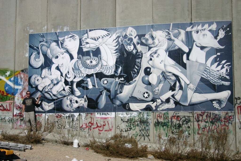 Ron English, Grade School Guernica, Santa's Ghetto Bethlehem, 2007