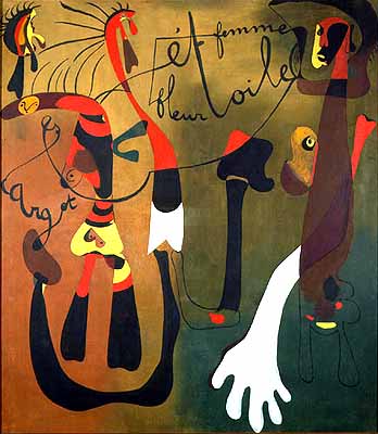Joan Miro, Escargot-Femme-Fleur-Toile,1924