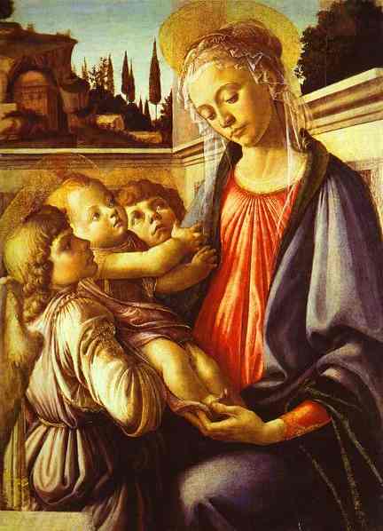 Botticelli, Madonna and Child and Two Angels