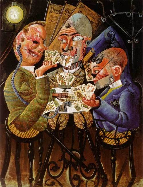 Otto Dix, Card Playing War Cripples, 1920