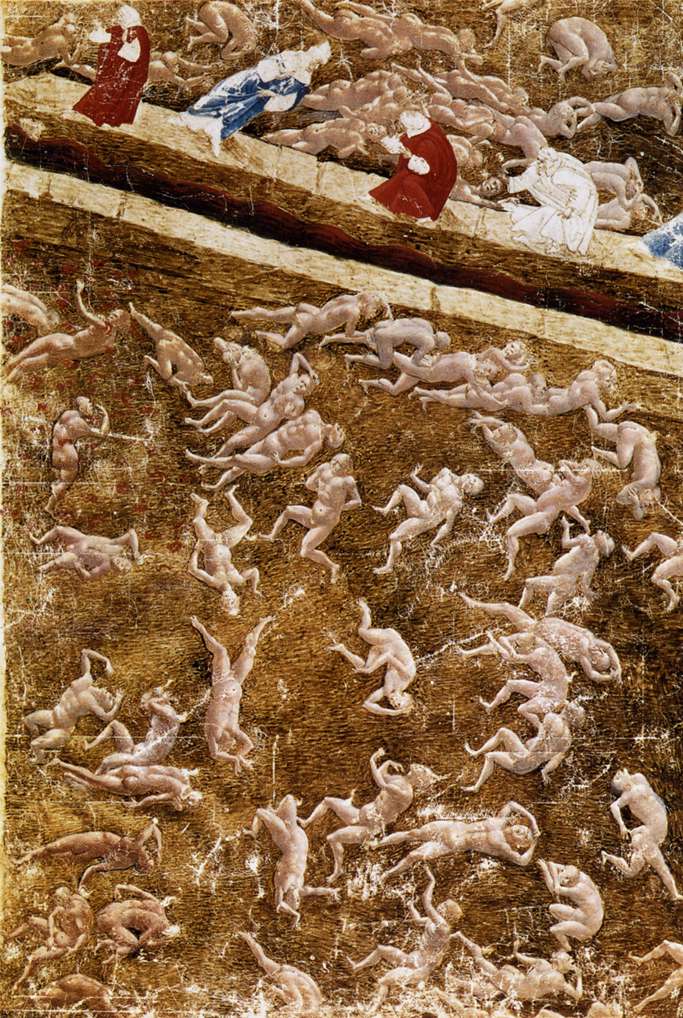 Botticelli, Illustration to Divine Comedy, 1480