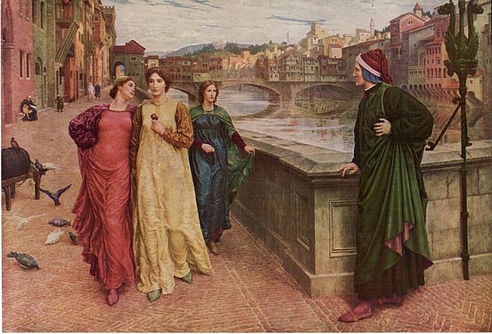 Henry Holiday, Dante and Beatrice, 1883. Painting indicates the saccharine extremes to which art could go.