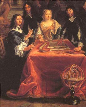 Christina and Descartes. ''Worried by her interest in the spiritual (which was later to manifest itself in a sudden conversion to Catholicism), Salvius hit upon the idea of inviting to Sweden the foremost apostle of the New Age, the French philosopher Rene Descartes, in the hope that this towering intellectual figure (and secret Rosicrucian) would be able to curb her mystical yearnings.''