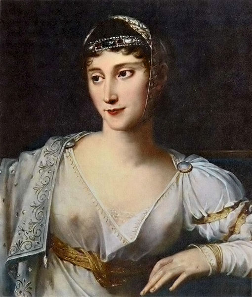 '' Pauline was Napoleon’s favorite sister. He made her a Princess of France and a Princess and Duchess of Guastalla. She was kind of a wild child and had numerous affairs and trysts. Eventually, she married into the rich Italian Borghese family and furthered her ego by using her ladies-in-waiting as footstools.''