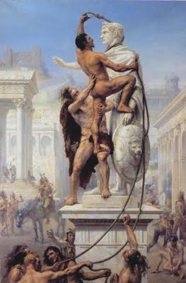 The sack of Rome by the barbarians 410 (1890). Sylvestre