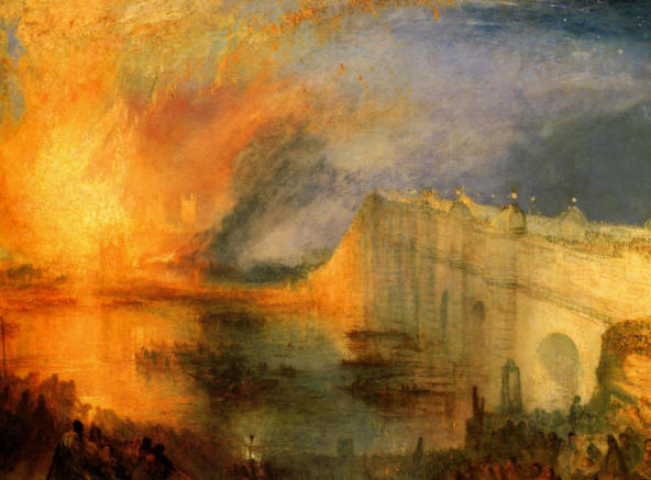 Turner. Burning of the Houses of Parliament 1834. 
