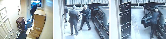 ''One of the most serious charges Black faced was obstruction of justice. A damning video was produced from Hollinger security cameras that showed Black illegally removing thirteen boxes of documents in May of 2005. Black said they carried personal belongings he was retrieving after an order from Hollinger to vacate, but returned the boxes days later and claimed no contents had been removed.''