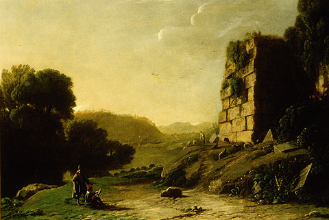Landscape with a Draughtsman Sketching Ruins 1630 by Claude Lorrain