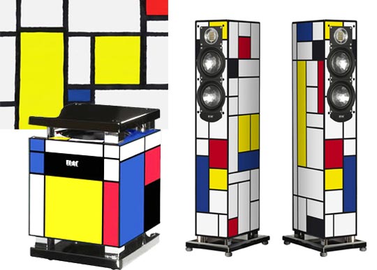 "From those crazy Germans who last brought us the Rubik's Cube subwoofer, the De Stijl artwork of Piet Mondrian is the latest source of inspiration for Electroacustic's newest line of speakers and subs..."