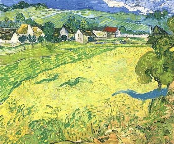 "During these last few weeks of his life, Van Gogh painted a few portraits but mainly a large number of landscapes among which is "Les Vessenots," the part of Auvers where Dr Gachet -the first owner of this painting- lived. The work is characteristic of Van Gogh's pictorial language at the end of his life, in which he combines very reduced and schematised compositions with a narrow palette of luminous greens and yellows and the use of agitated and nervous brushstrokes which follow a waving and repetitive rhythm."