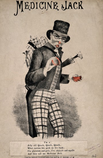 V0016239 An itinerant medicine vendor known as Medicine Jack carrying