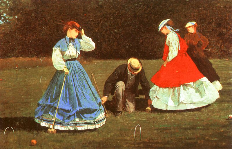 ---The Croquet Game 1866 by Winslow Homer ---click image for source...