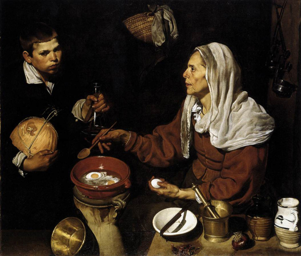 ---Diego Velázquez Old Woman Cooking Eggs (1618) National Gallery of Scotland, Edinburgh---click image for source...