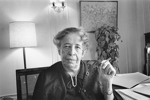 ---The most biting criticism came from the renowned scholar, and her friend, Gershom Scholem. He accused Arendt for her "heartless, frequently almost sneering and malicious tone," and her account which ceased to be objective and "acquires overtones of malice." Scholem wrote that in the Jewish tradition there is a concept, Ahabath Israel, love of the Jewish people. In a devastating remark he said "In you, dear Hannah... I find little trace of this." Read more: http://www.americanthinker.com/2013/05/the_question_of_evil_and_hannah_arendt.html#ixzz2VWxw6vlW  Follow us: @AmericanThinker on Twitter | AmericanThinker on Facebook---click image for source...