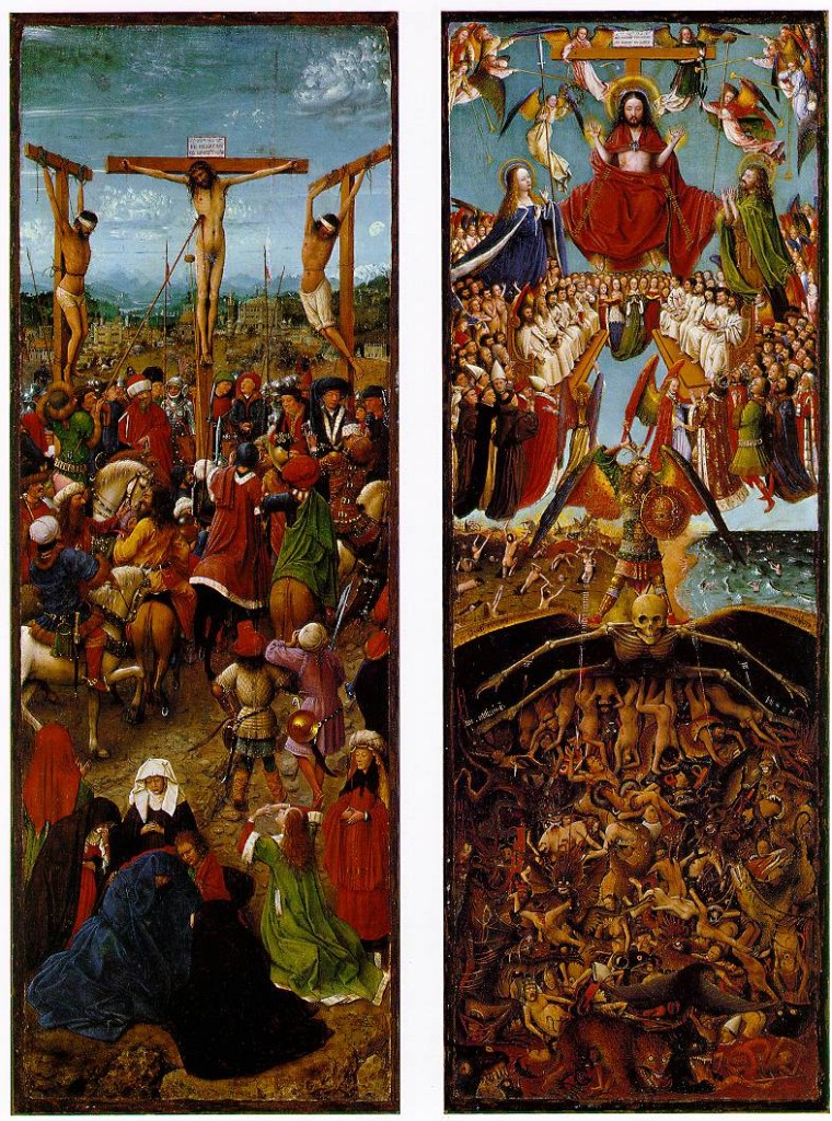 ---Van Eyck, Jan The Crucifixion and The Last Judgment 1425-30---click image for source...